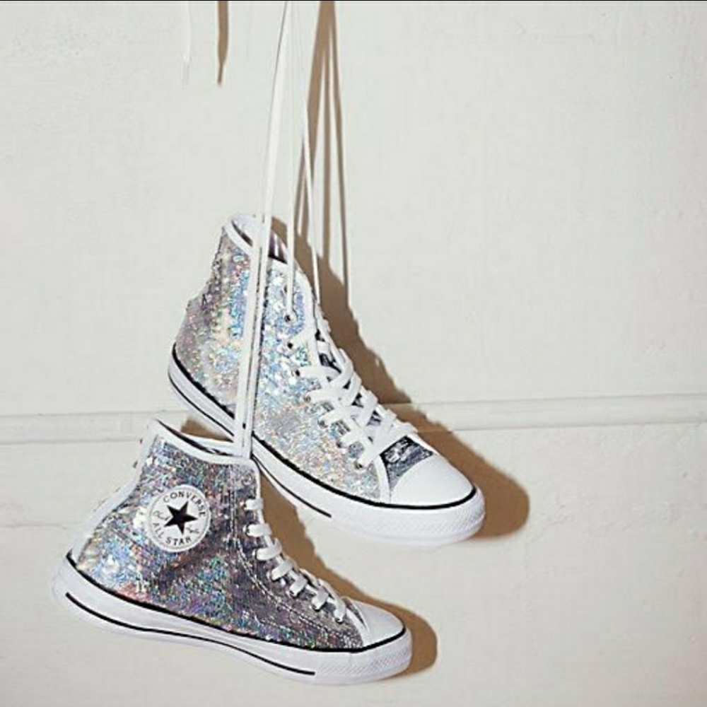 Sequin High-Top Converse Sneakers